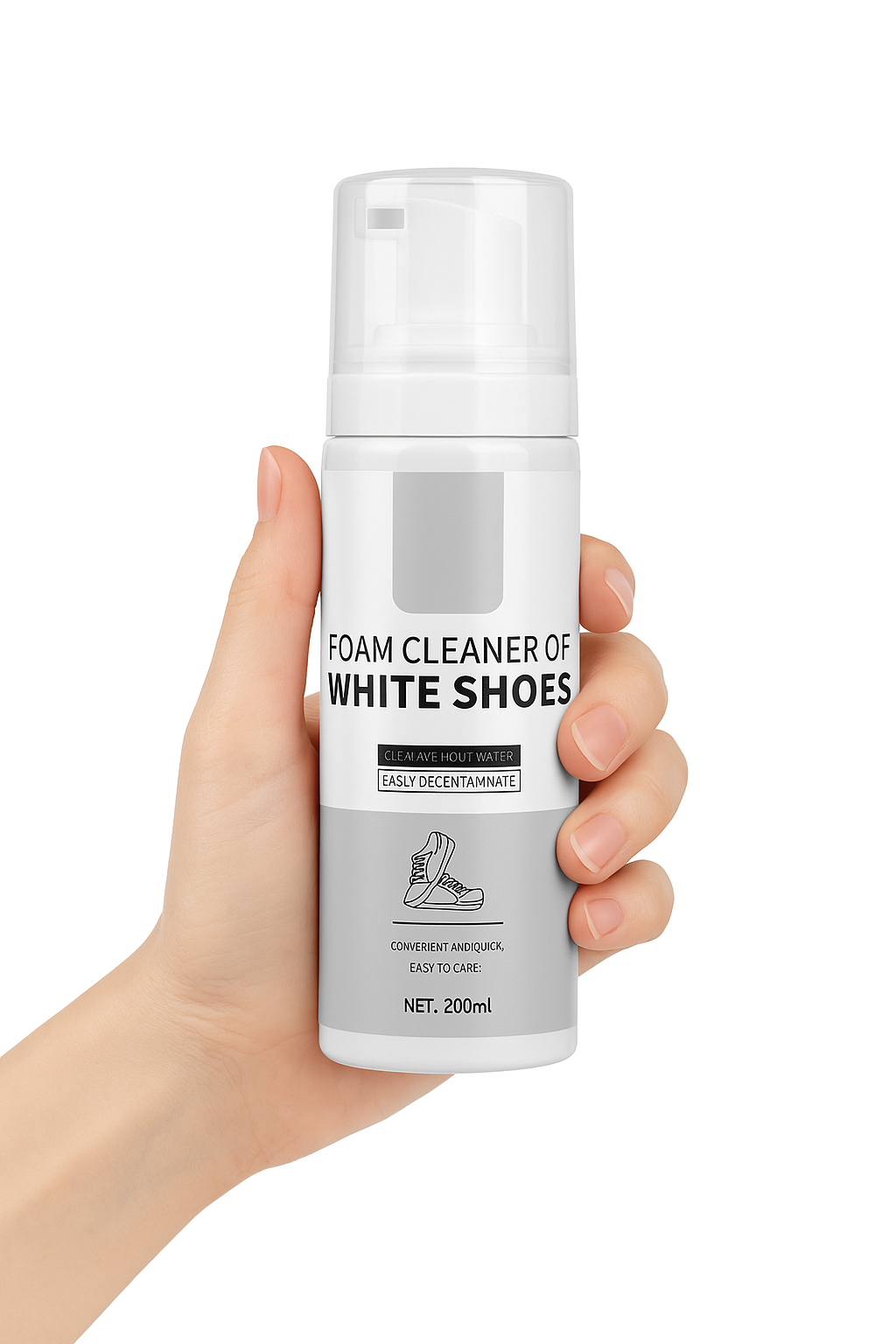 Kit Nettoyant Chaussures Sans Rinçage (150 ml) avec Brosse & Chiffon Microfibre